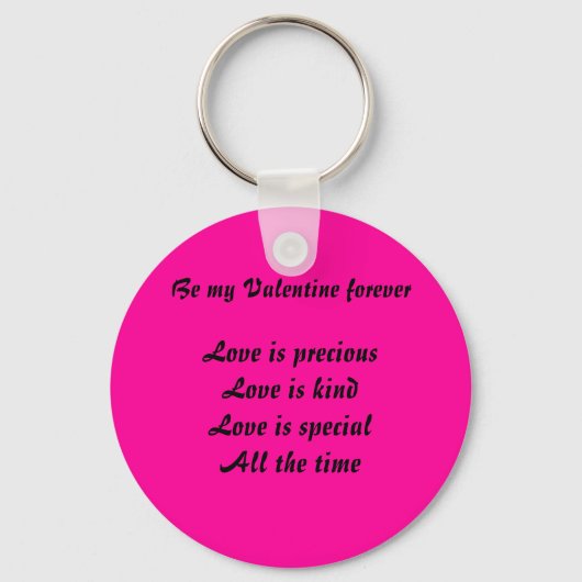 Wees mijn valentijn voor altijd sleutelhangers (Voorkant)