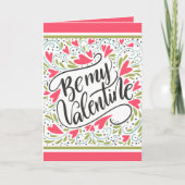 Wees mijn Valentijn Vouwbare Valentijnsdag Groet Kaart (Voorkant)