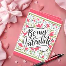 Wees mijn Valentijn Vouwbare Valentijnsdag Groet