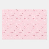 Wees mijn Valentijn, Waterverf Dachshund Dog Pink Inpakpapier Vel (Voorkant 2)