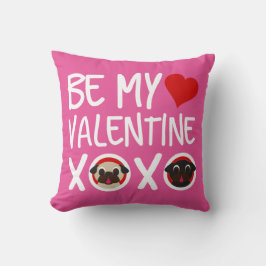 Wees mijn Valentijn XOXO Pug Pillow Roze Kussen