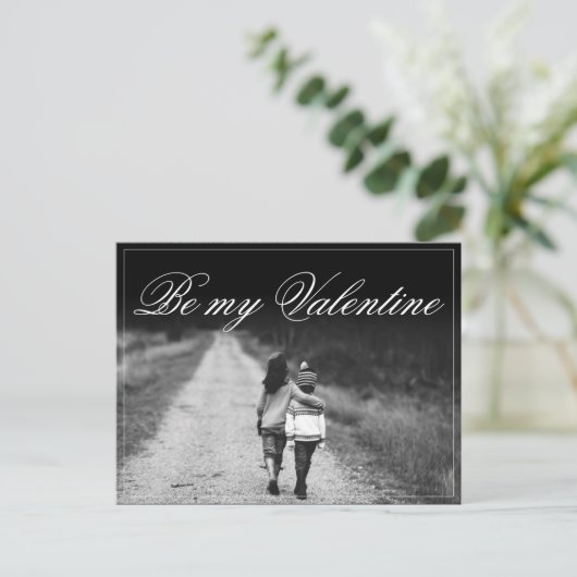 Wees mijn Valentijn - zij aan zij Briefkaart (Staand voorkant)