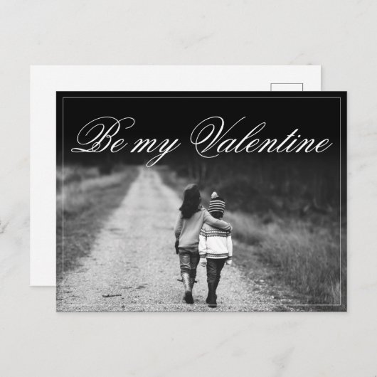 Wees mijn Valentijn - zij aan zij Briefkaart (Voorkant / Achterkant)