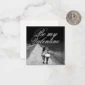 Wees mijn Valentijn - zij aan zij Notitiekaartje (Voorkant / Achterkant in situ)