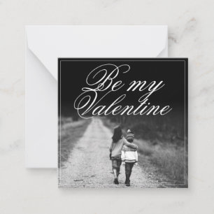 Wees mijn Valentijn - zij aan zij Notitiekaartje