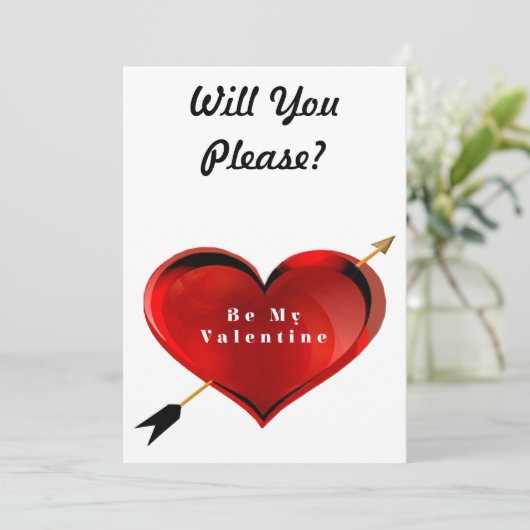 Wees mijn Valentijnkaart Feestdagenkaart (Staand voorkant)