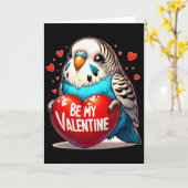 Wees mijn valentijnparkiet hart kaart (Gele Bloem)
