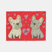 Wees mijn Valentijns, honden Fleece Deken (Voorkant (Horizontaal))