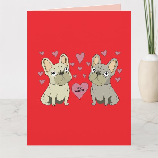 Wees mijn Valentijns, honden Kaart (Voorkant)