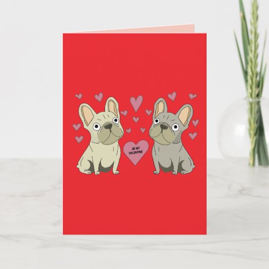 Wees mijn Valentijns, honden Kaart (Voorkant)