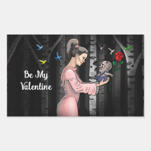 Wees mijn Valentijns Prinses Rechthoekige Sticker