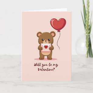 Wees Mijn Valentijnsbeerkaart Kaart