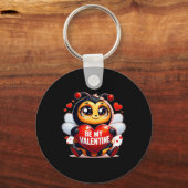 Wees mijn Valentijnsbijenhart  Sleutelhanger (Voorkant)