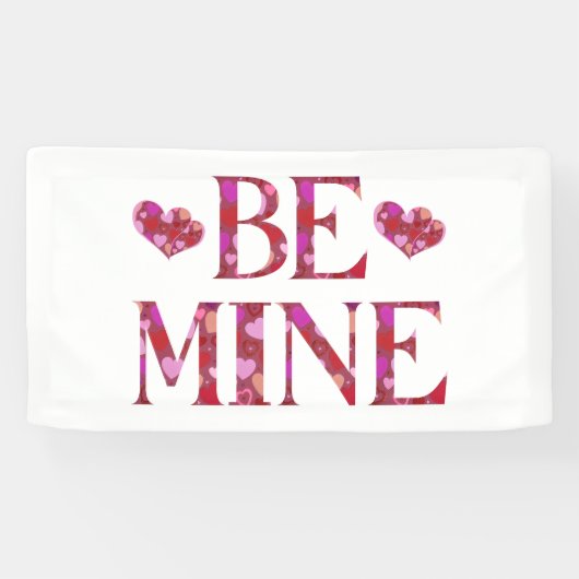 Wees Mijn Valentijnsdag 1.6x3 Vinyl Banner (Horizontaal)