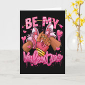 Wees mijn Valentijnsdag Afro-meisjesneakers Valent Kaart (Gele Bloem)
