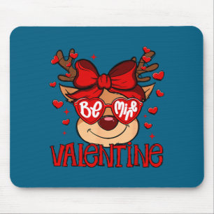 Wees mijn Valentijnsdag Buck Coquette Boog Meisjes Muismat