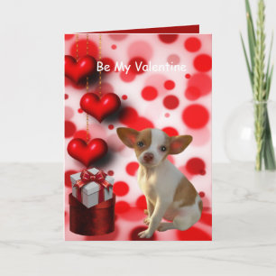 Wees mijn Valentijnsdag Chihuahua Hond Liefde Hart Feestdagen Kaart