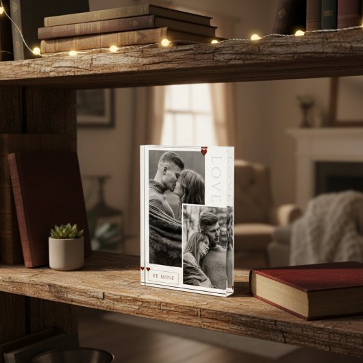 Wees mijn Valentijnsdag Couple Photo Love Fotoblokken