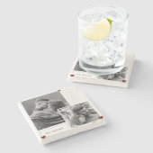 Wees mijn Valentijnsdag Couple Photo Love Stenen Onderzetter (Zijkant)