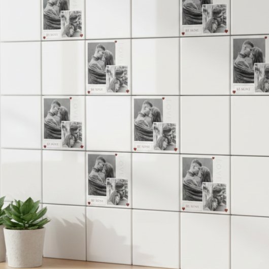 Wees mijn Valentijnsdag Couple Photo Love Tegeltje