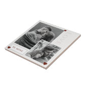 Wees mijn Valentijnsdag Couple Photo Love Tegeltje (Zijkant)