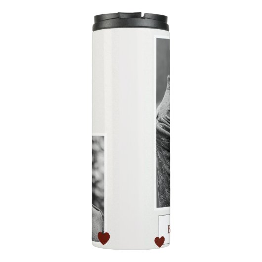 Wees mijn Valentijnsdag Couple Photo Love Thermosbeker (Achterkant)