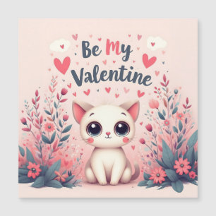 Wees mijn Valentijnsdag Cute Kat Illustratie