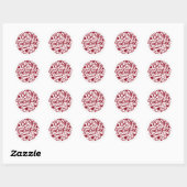 Wees mijn Valentijnsdag Donkere Romantische Rode S Ronde Sticker (Vel)