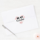 Wees mijn Valentijnsdag Hart Sticker (Envelop)