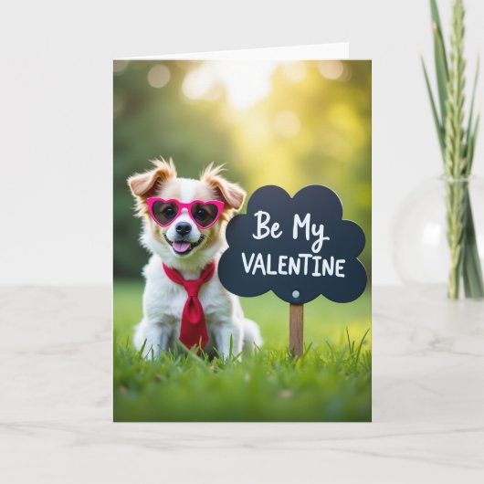 Wees Mijn Valentijnsdag Hond Kaart (Voorkant)