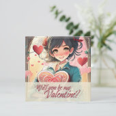 Wees mijn Valentijnsdag in Manga-stijl 31470 (Staand voorkant)