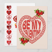 Wees mijn Valentijnsdag kaart (Voorkant / Achterkant)