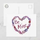 Wees mijn Valentijnsdag kaart (Voorkant / Achterkant)