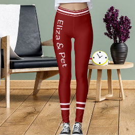 Wees Mijn Valentijnsdag Liefde Roze Rood Persoonli Leggings