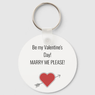 Wees mijn Valentijnsdag! MARRY, MIJN PLEASE. Sleut Sleutelhanger