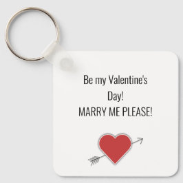 Wees mijn Valentijnsdag! MARRY, MIJN PLEASE. Sleut Sleutelhanger