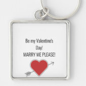 Wees mijn Valentijnsdag! MARRY, MIJN PLEASE. Sleutelhanger (Voorkant)