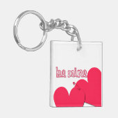 Wees mijn Valentijnsdag Moderne Sleutelhanger (Voorkant Links)