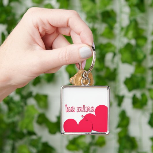 Wees mijn Valentijnsdag Moderne Sleutelhanger (Hand)