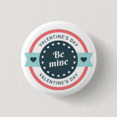 Wees mijn Valentijnsdag Ronde Button 3,2 Cm (Voorkant)