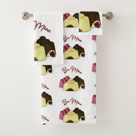 Wees mijn Valentijnsdag Snoep Bad Handdoek (Insitu)