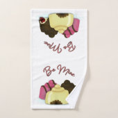 Wees mijn Valentijnsdag Snoep Bad Handdoek (Handdoek)