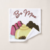 Wees mijn Valentijnsdag Snoep Bad Handdoek (Wasdoekje)