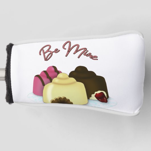 Wees Mijn Valentijnsdag Snoep Golfheadcover (Voorkant)