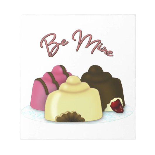 Wees mijn Valentijnsdag Snoep Notitieblok (Voorkant)