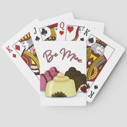 Wees mijn Valentijnsdag Snoep Pokerkaarten (Achterkant)