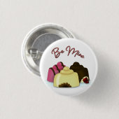 Wees mijn Valentijnsdag snoep Ronde Button 3,2 Cm (Voorkant /achterkant)