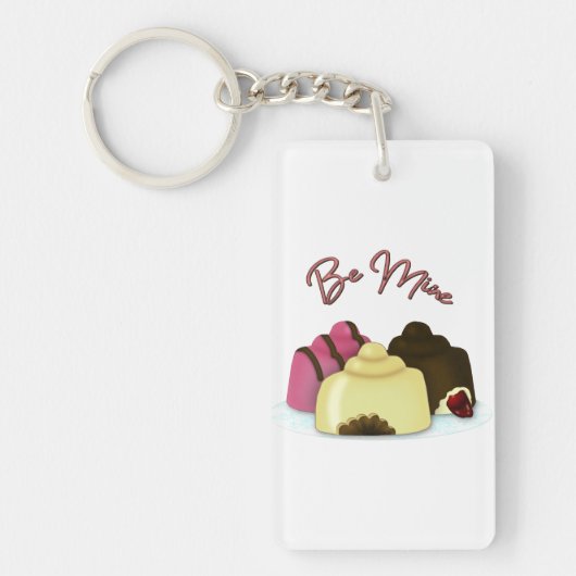 Wees mijn Valentijnsdag Snoep Sleutelhanger (Voorkant)