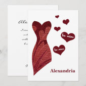 Wees mijn Valentijnse grappenmaakster Burgundy Bri Feestdagenkaart (Voorkant / Achterkant)