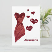 Wees mijn Valentijnse grappenmaakster Burgundy Bri Feestdagenkaart (Staand voorkant)